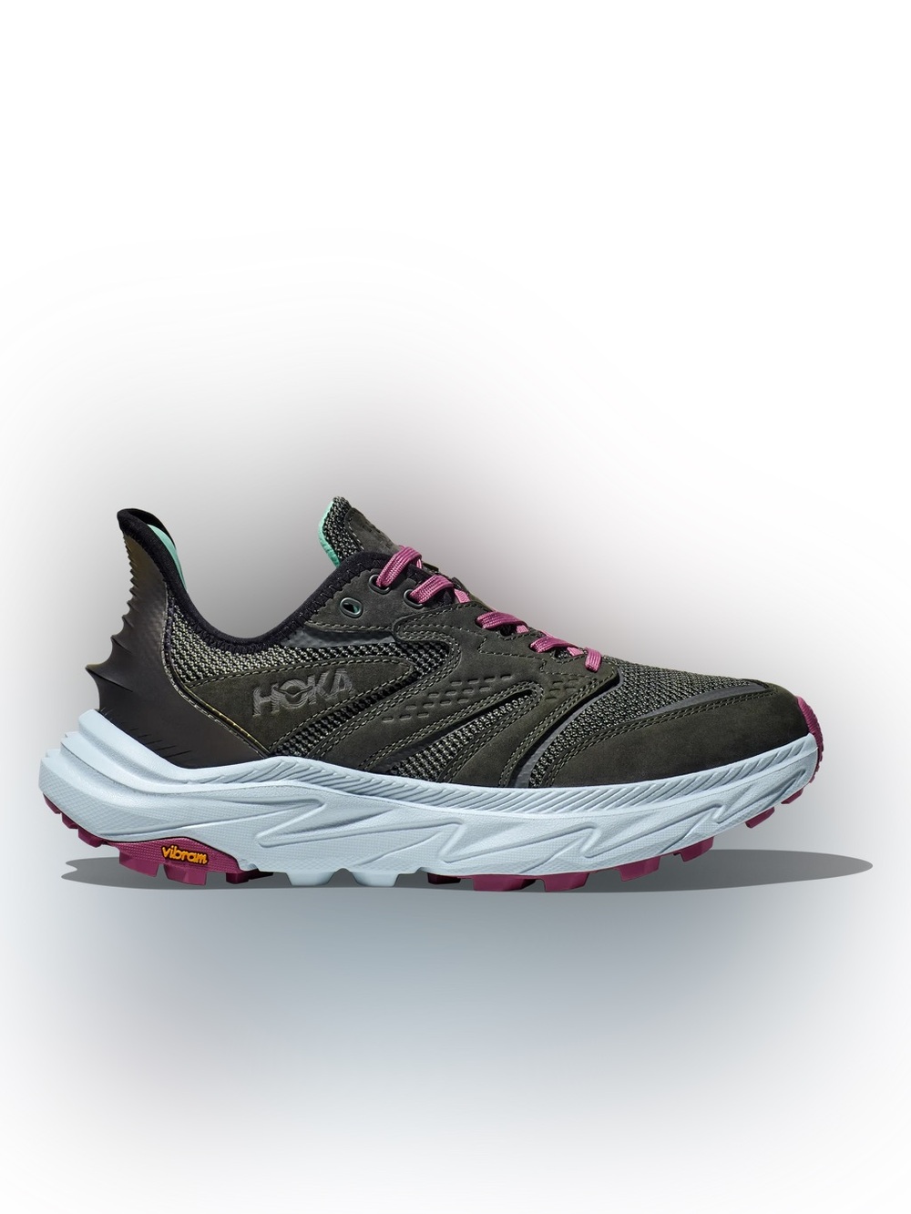 BARELY WORN Hoka Women’s Anacapa 2 Freedom Hiking Shoes in Outer Orbit/Overcast